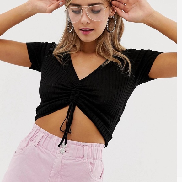 ASOS Bershka Ruche front top - Picture 1 of 5